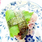 雑穀米de❤めんたい粉と大葉の寿司酢・御握りさん❤